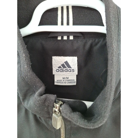 Vintage Adidas ClimaShell Wind Quarter Zip Windbreaker Vest Mens Medium Black - Picture 3 of 10